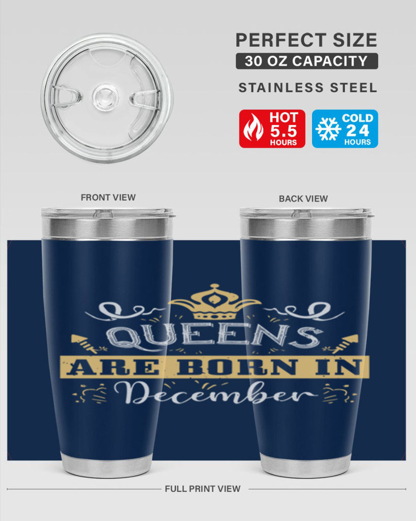 queens are born in December Style 44#- birthday- tumbler