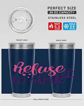 refuse to sink Style 4#- breast cancer- Tumbler
