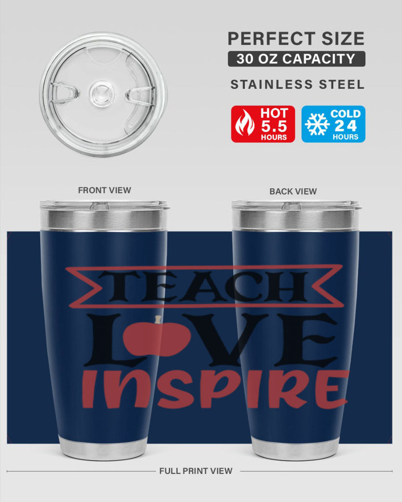 teach love inspre Style 147#- teacher- tumbler