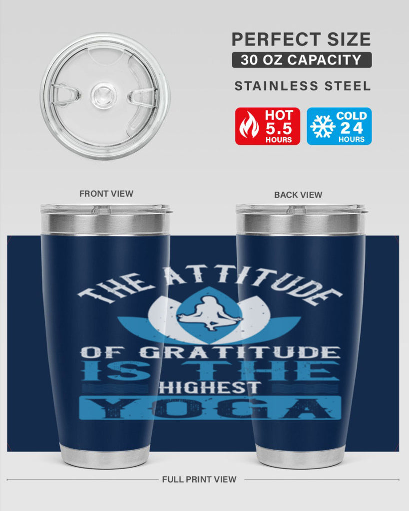 the attitude of gratitude is the highest yoga 66#- yoga- Tumbler
