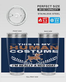 this is my human costume im really a red goat Style 1#- goat- Tumbler