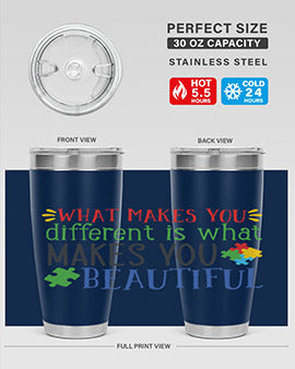 what makes you different is what makes you beautiful Style 3#- autism- Tumbler