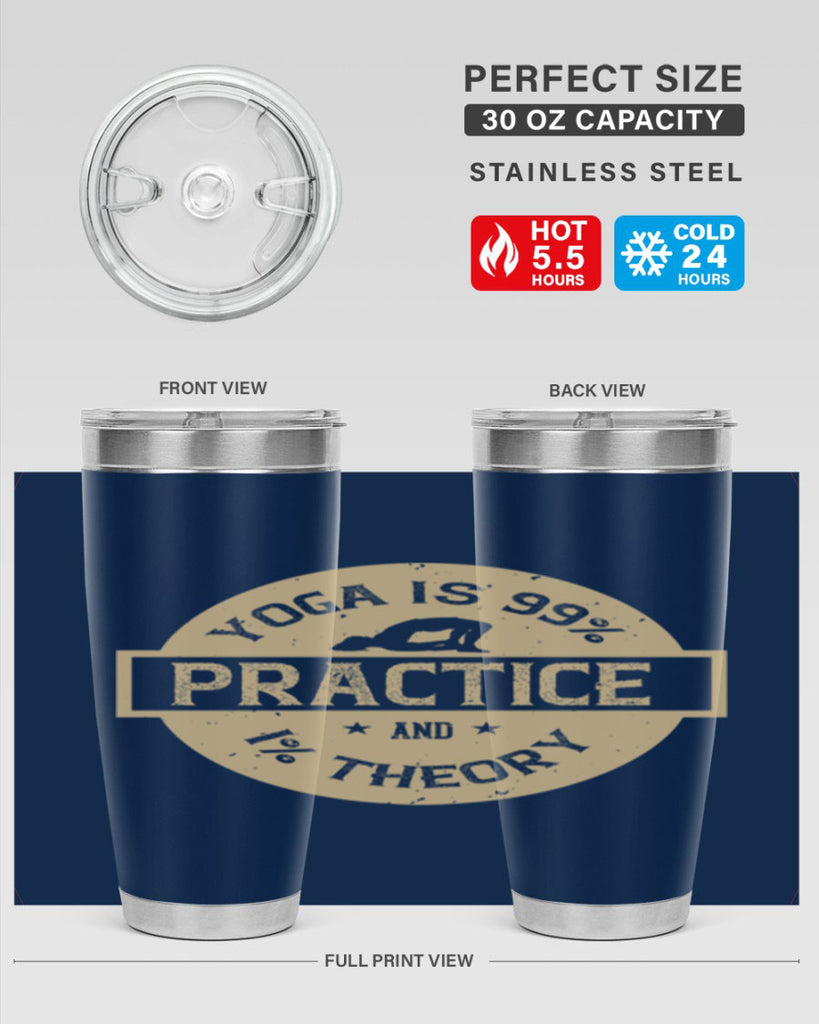 yoga is practice and theory 28#- yoga- Tumbler