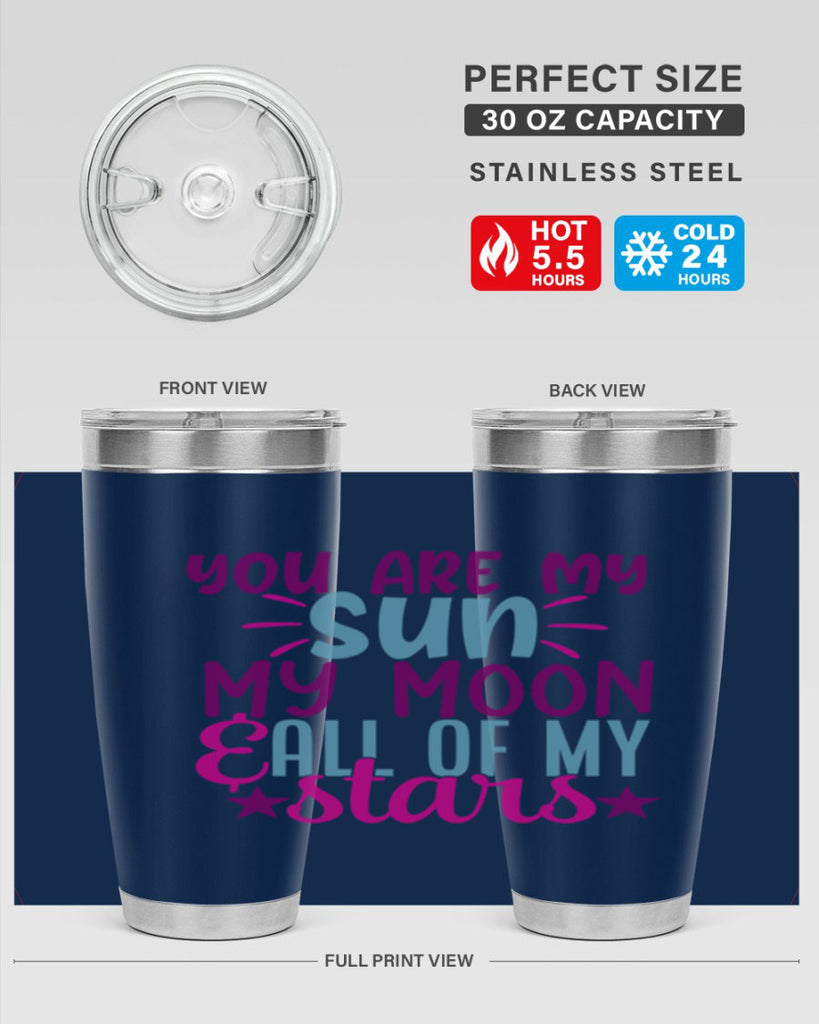 you are my sun my moon all of my stars 5#- family- Tumbler