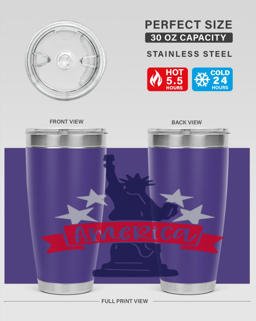 America Style 145#- Fourt Of July- Tumbler