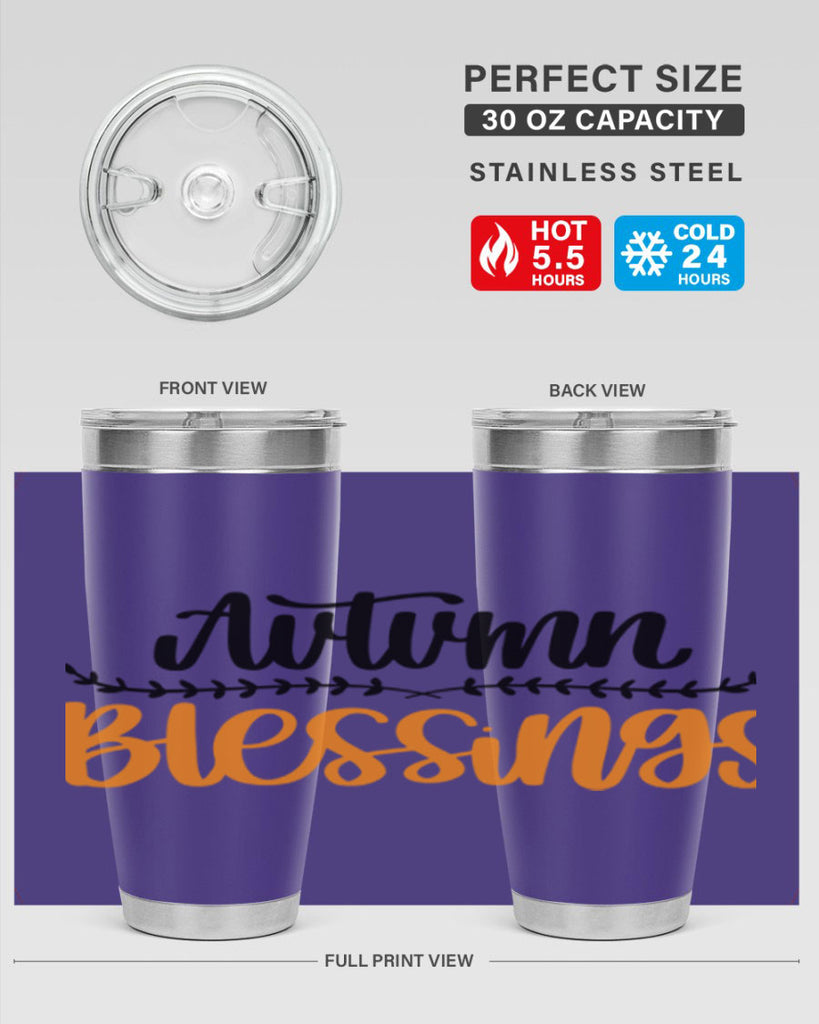 Autumn Blessings 473#- fall- Tumbler