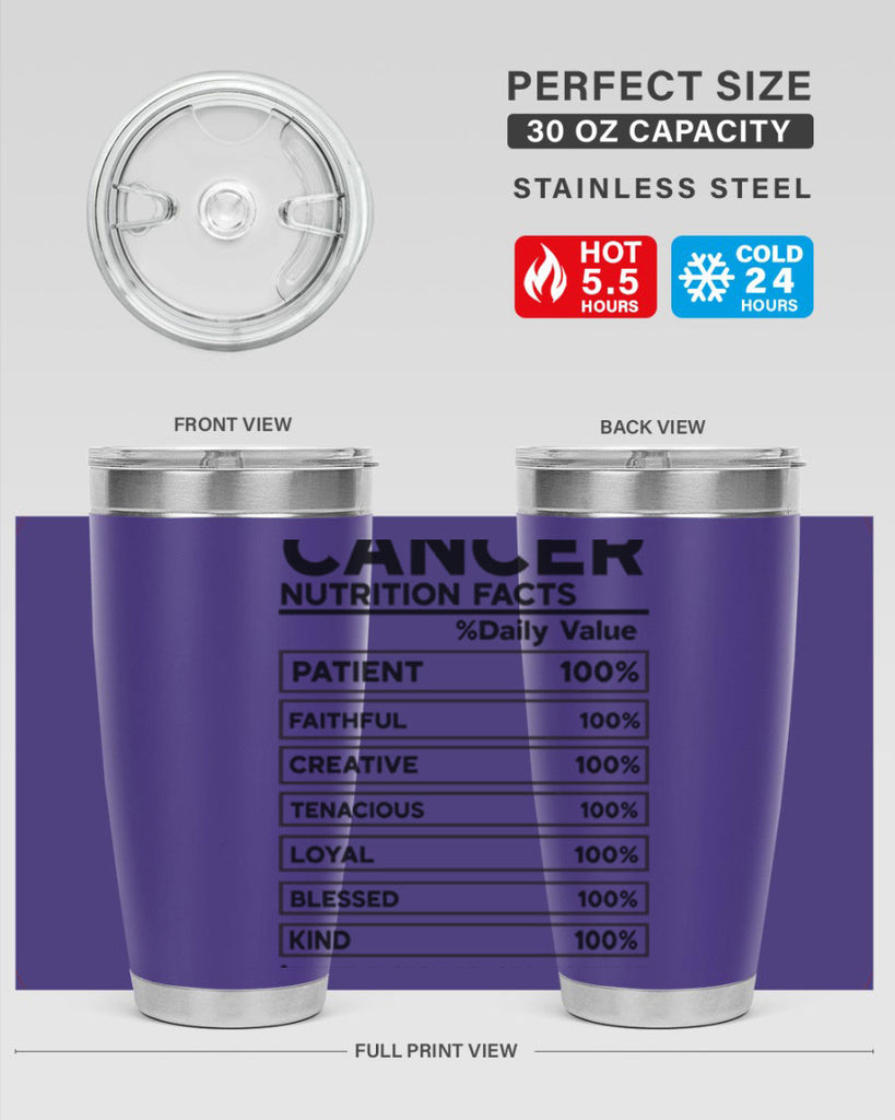 Cancer Nutrition Facts 148#- zodiac- Tumbler