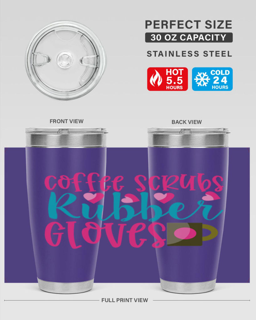 Coffee Scrubs Rubber Gloves Style 391#- nurse- tumbler
