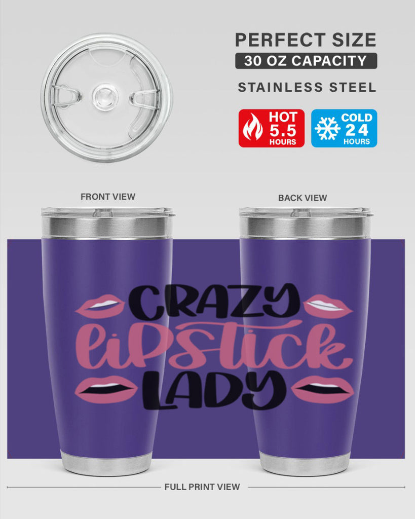 Crazy Lipstick Lady Style 107#- make up- Tumbler