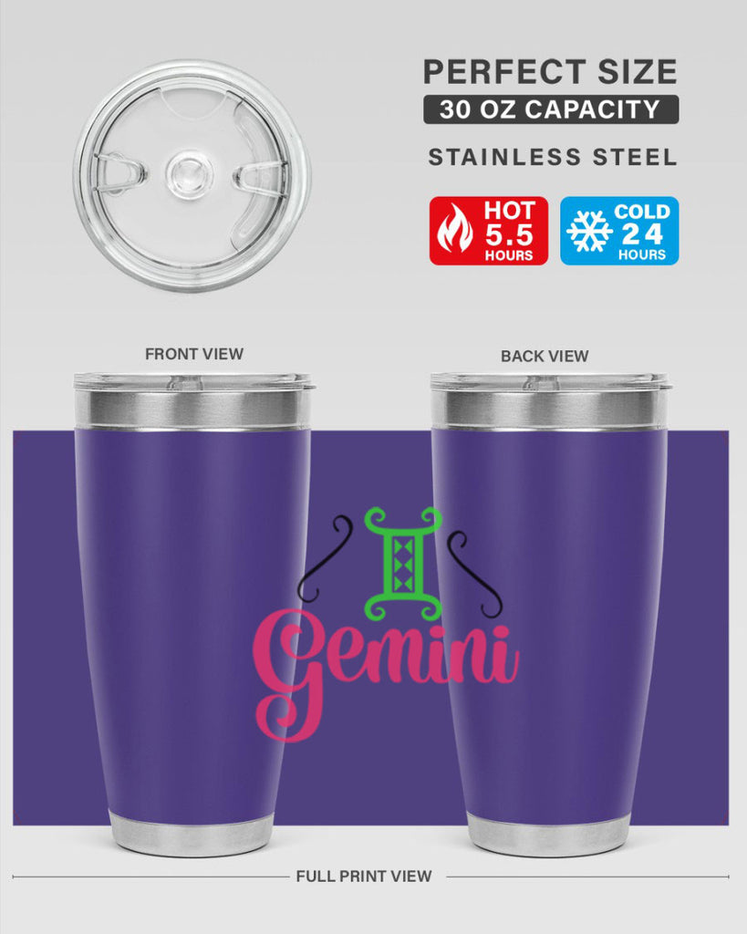 Gemini 224#- zodiac- Tumbler