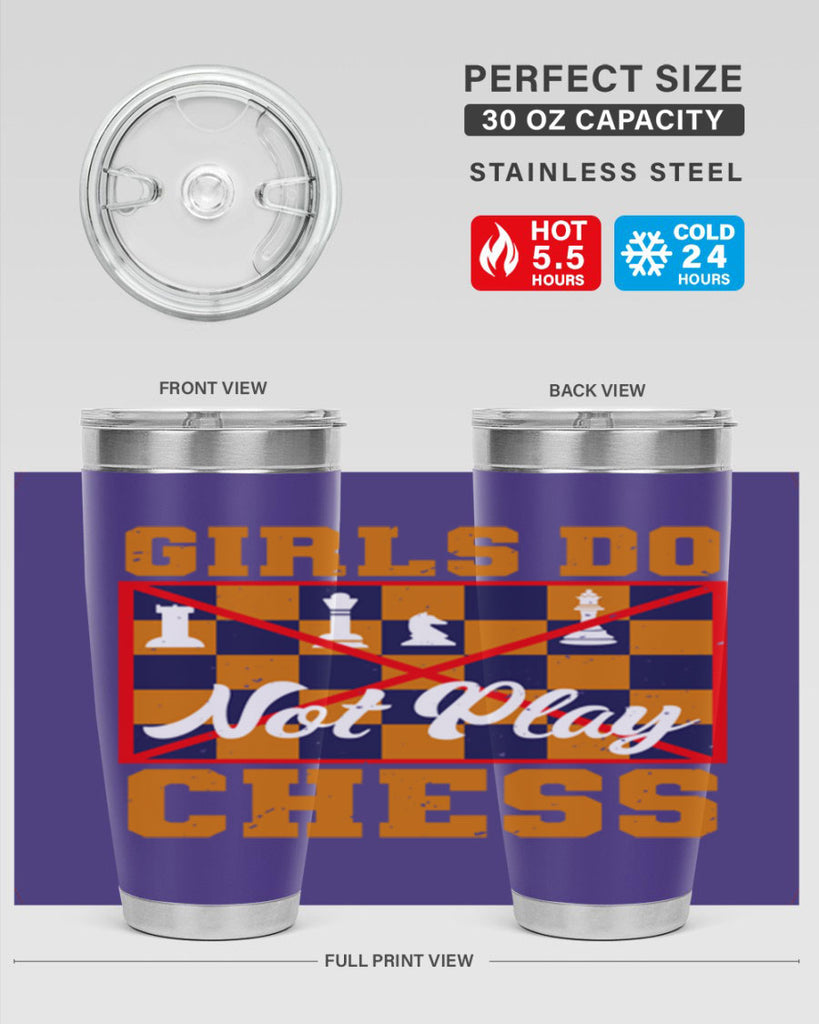 Girls do not play chess 49#- chess- Tumbler
