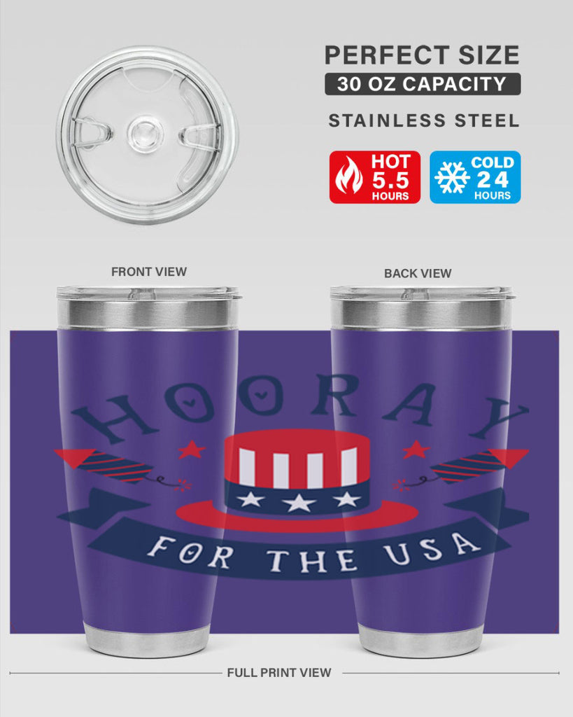 Hooray for the usa Style 42#- Fourt Of July- Tumbler