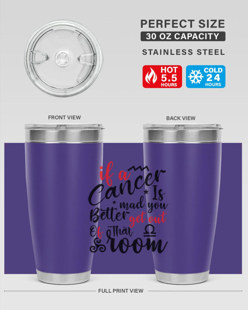 If A Cancer Is Mad You Better Get Out Of That Room 250#- zodiac- Tumbler