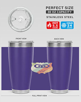 Owl Retro Style Vintage A TurtleRabbit 15#- owl- Tumblers