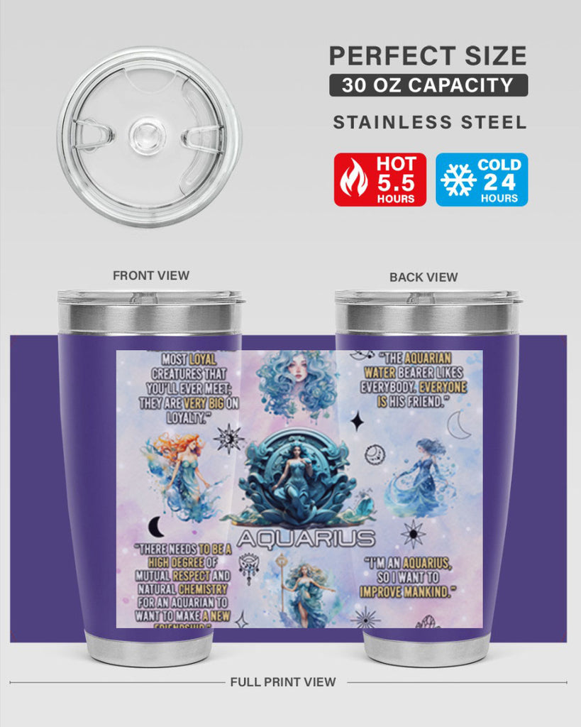 StraightAquarius 468#- zodiac- Tumbler