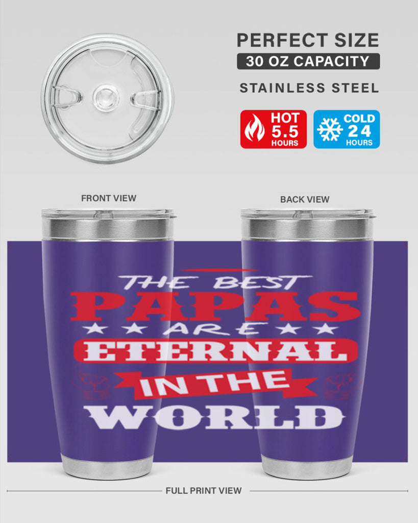 THE BEST PAPAS 108#- grandpa - papa- Tumbler