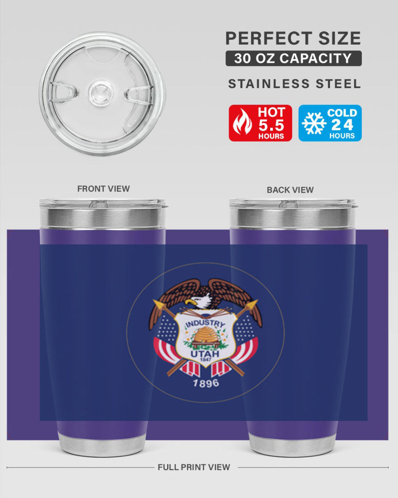 Utah 8#- Us Flags- Tumbler