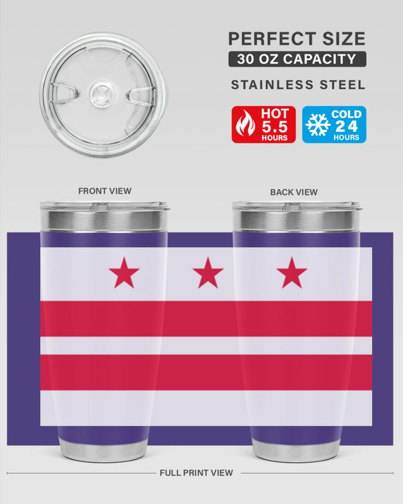 Washington DC 5#- Us Flags- Tumbler