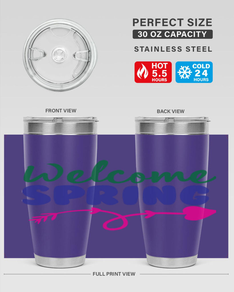 Welcome Spring 581#- spring- Tumbler