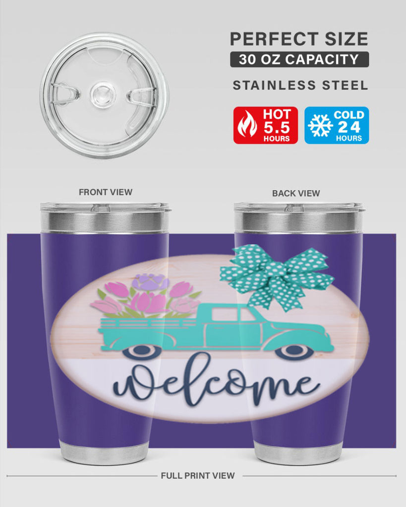 Welcome spring truck Mockup578#- spring- Tumbler