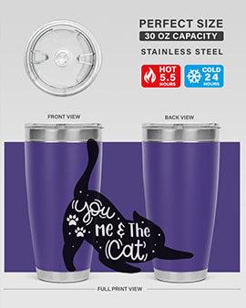 You Me The Cat Style 111#- cat- Tumbler