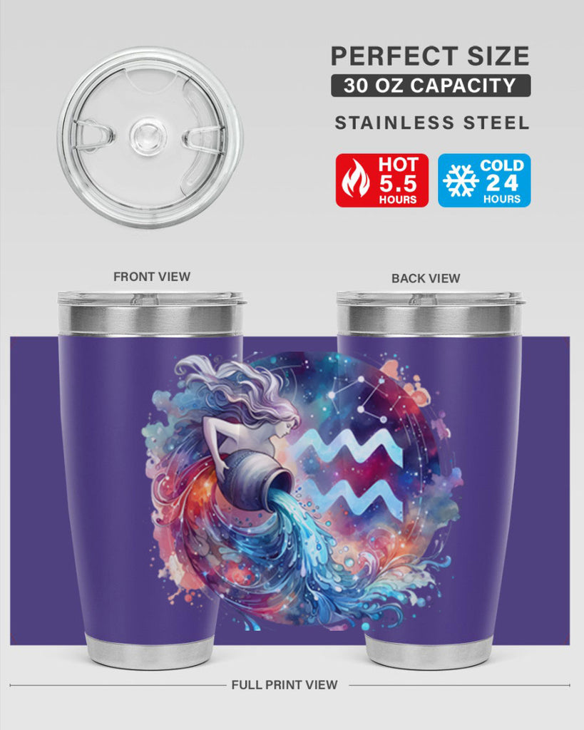aquarius 90#- zodiac- Tumbler