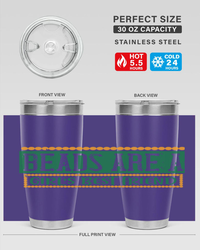 beads are a girls best friend 29#- mardi gras- Tumbler