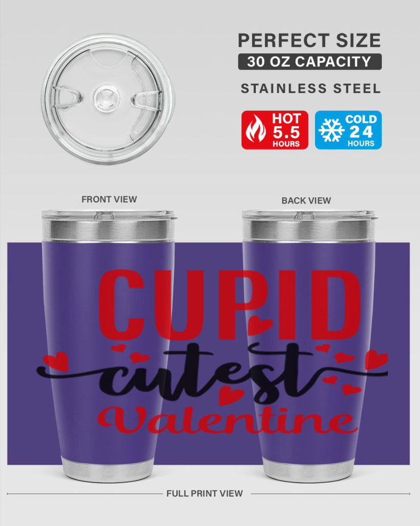 cupid cutest valentine 72#- valentines day- Tumbler