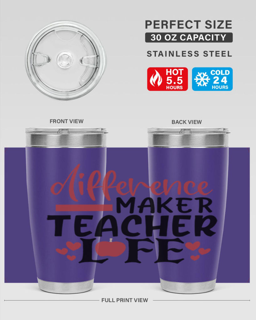 difference maker teacher life Style 118#- teacher- tumbler