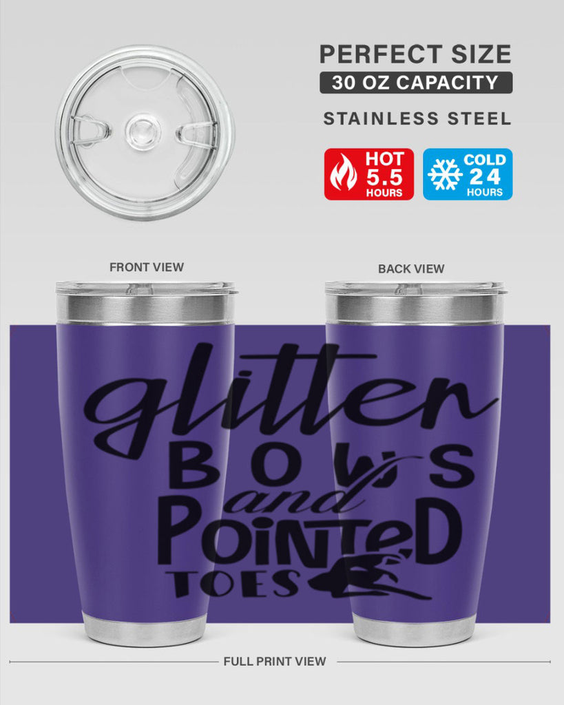 glitter bows and pointed toes 42#- ballet- Tumbler