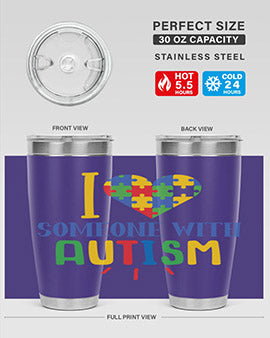 i love someone with autism Style 21#- autism- Tumbler