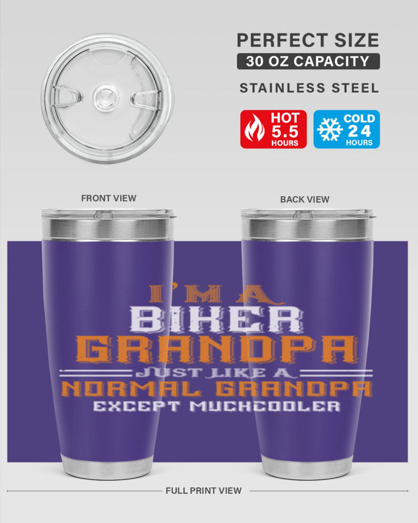 im a biker grandpa just like a normal grandpa except muchcooler 38#- grandpa - papa- Tumbler