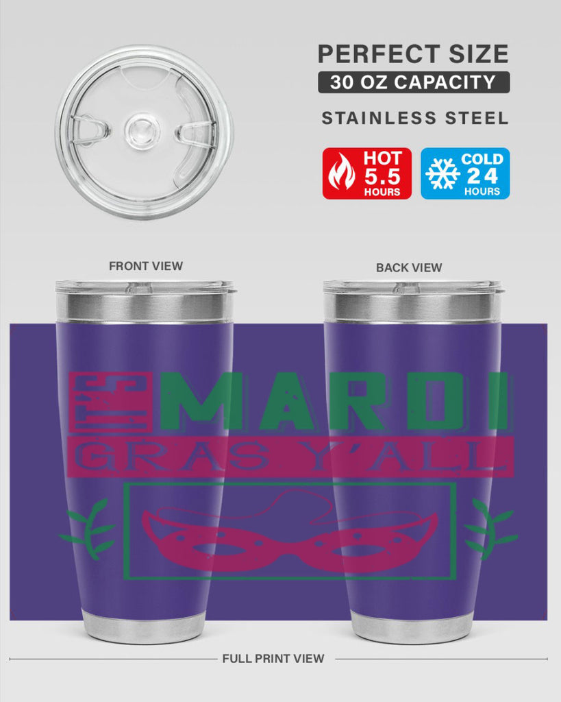it’s mardi gras y’all 60#- mardi gras- Tumbler