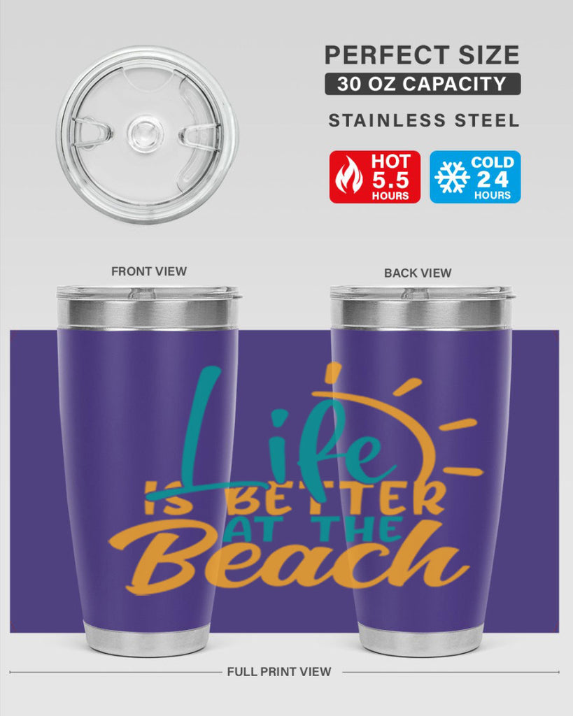 life is better at the beach Style 92#- summer- Tumbler