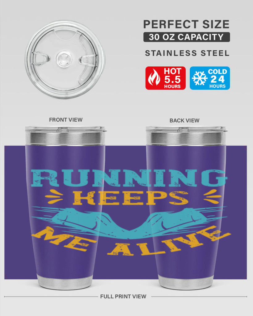 running keeps me alive 19#- running- Tumbler