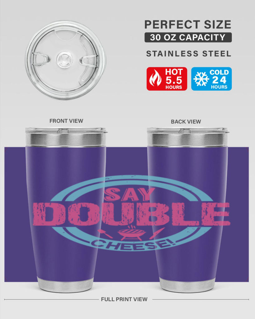 say double cheese 14#- bbq- Tumbler