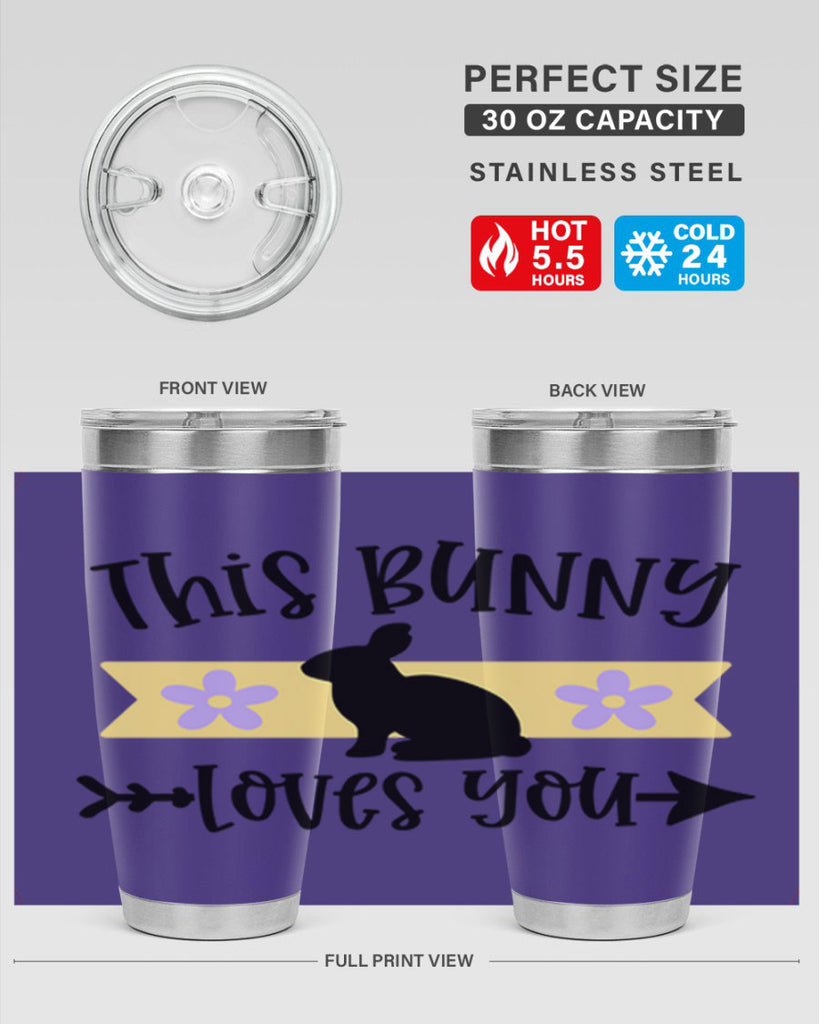 this bunny loves you 10#- easter- Tumbler