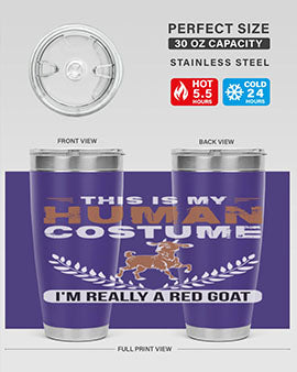 this is my human costume im really a red goat Style 1#- goat- Tumbler