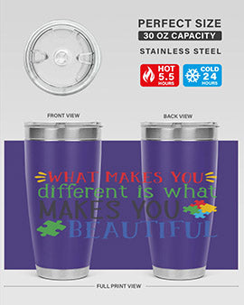 what makes you different is what makes you beautiful Style 3#- autism- Tumbler