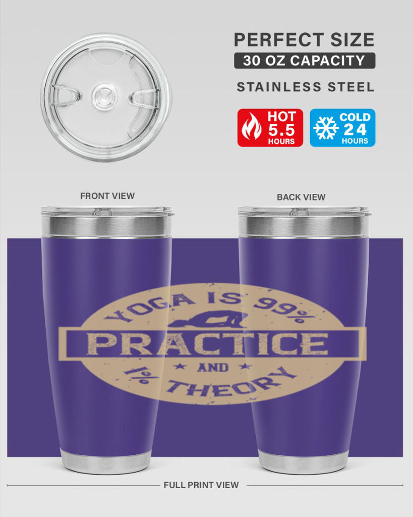 yoga is practice and theory 28#- yoga- Tumbler