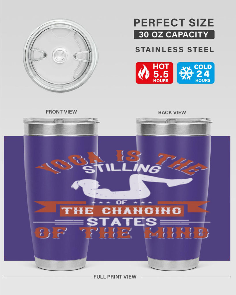 yoga is the stilling of the changing states of the mind 12#- yoga- Tumbler