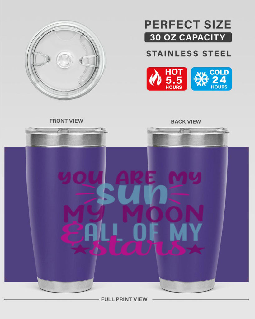 you are my sun my moon all of my stars 5#- family- Tumbler