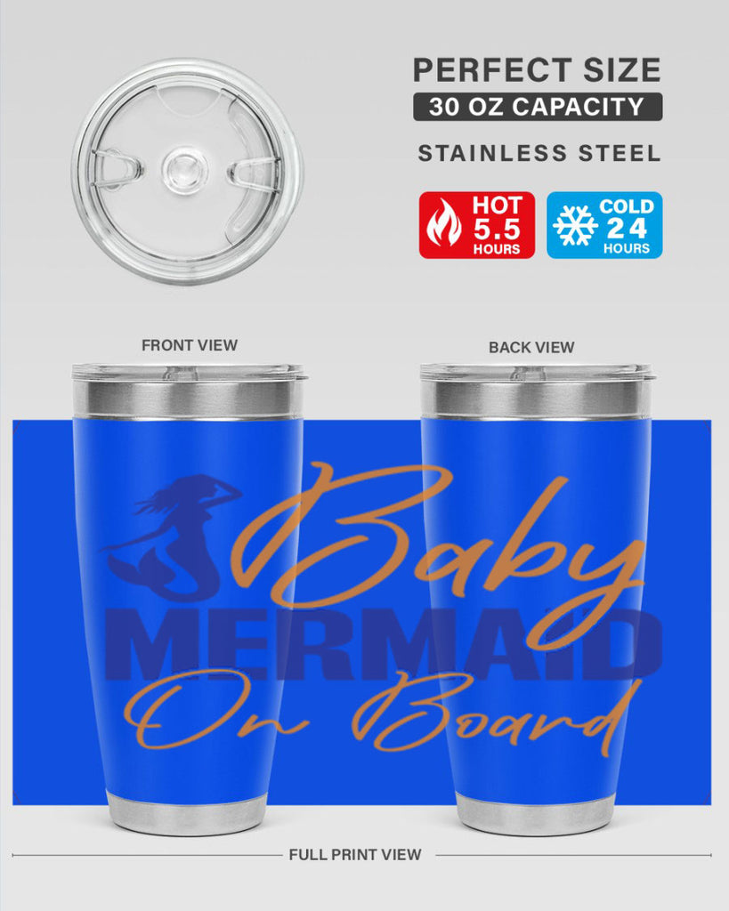 Baby Mermaid on Board 20#- mermaid- Tumbler