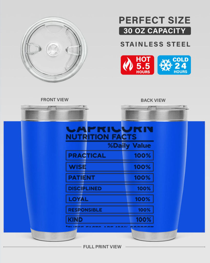 Capricorn Nutrition Facts 185#- zodiac- Tumbler