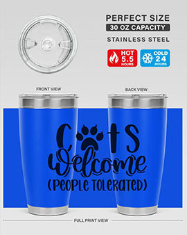 Cats Welcome Style 91#- cat- Tumbler
