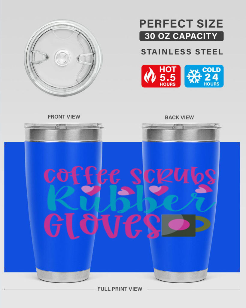 Coffee Scrubs Rubber Gloves Style 391#- nurse- tumbler