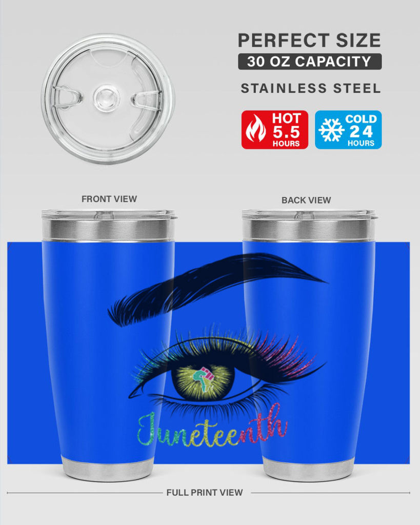 Juneteenth 1865 GirlS Eye 3#- Juneteenth- tumbler