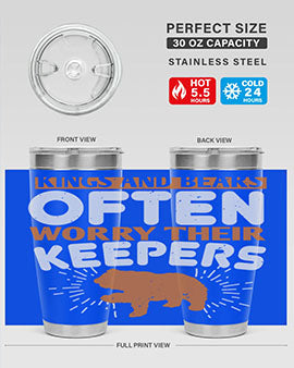 Kings and Bears often worry their Keepers 66#- Bears- Tumbler