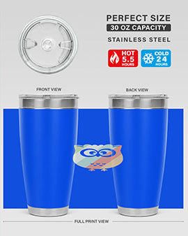 Owl Retro Style Vintage A TurtleRabbit 15#- owl- Tumblers