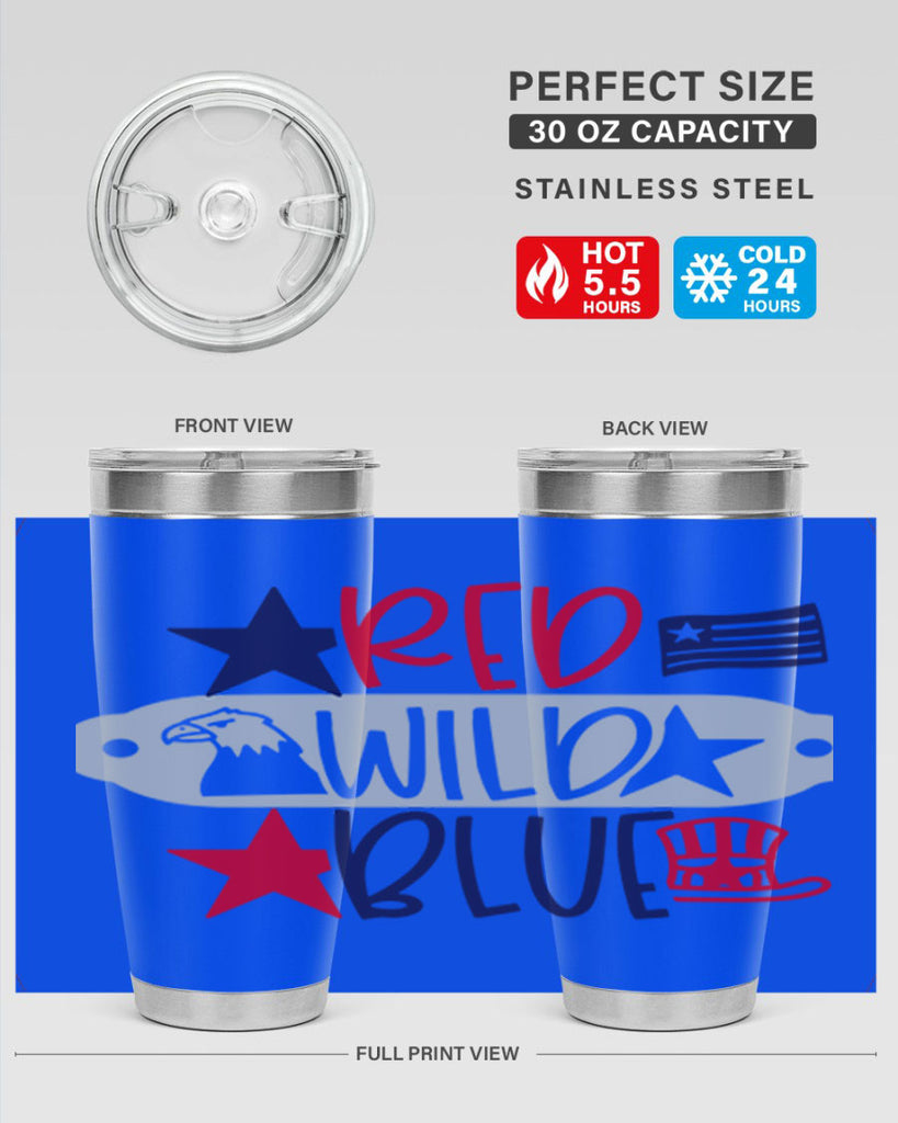 Red Wild Blue Style 171#- Fourt Of July- Tumbler